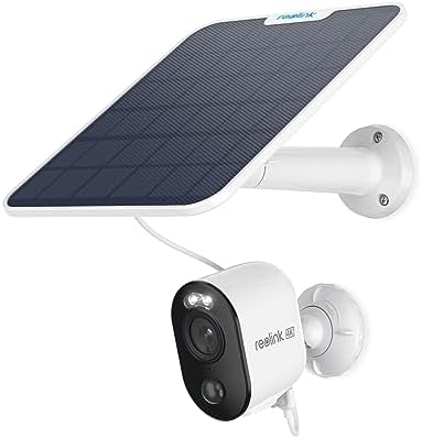 Reolink 4K Überwachungskamera Aussen Akku Argus 3 Ultra mit 6W Solarpanel, 2,4&5GHz WiFi, Solar WLAN Kamera Outdoor mit 8MP UHD Farbnachtsicht, KI-Erkennung, Keine Monatsgebühr, Standalone-Nutzung