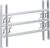 Relaxdays Fenstergitter Einbruchschutz, ausziehbar, für außen, Stahl, 450 x 700-1050 mm, Sicherheitsgitter, grau