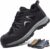 CYKYGGO Arbeitsschuhe Herren Sicherheitsschuhe Damen Leicht Atmungsaktiv rutschfeste Anti Smashing Stahlkappenschuhe